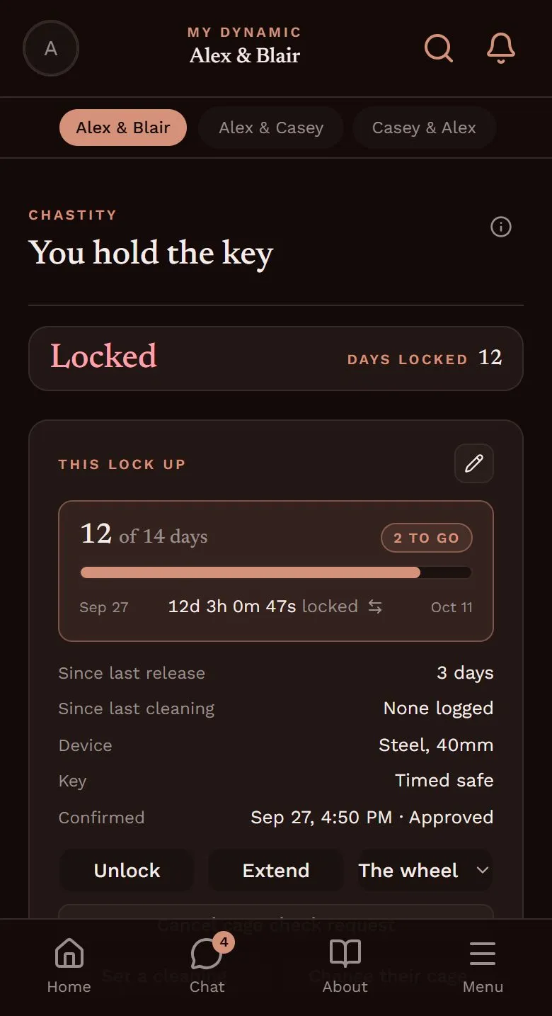 My Dynamic app: Held, by agreement