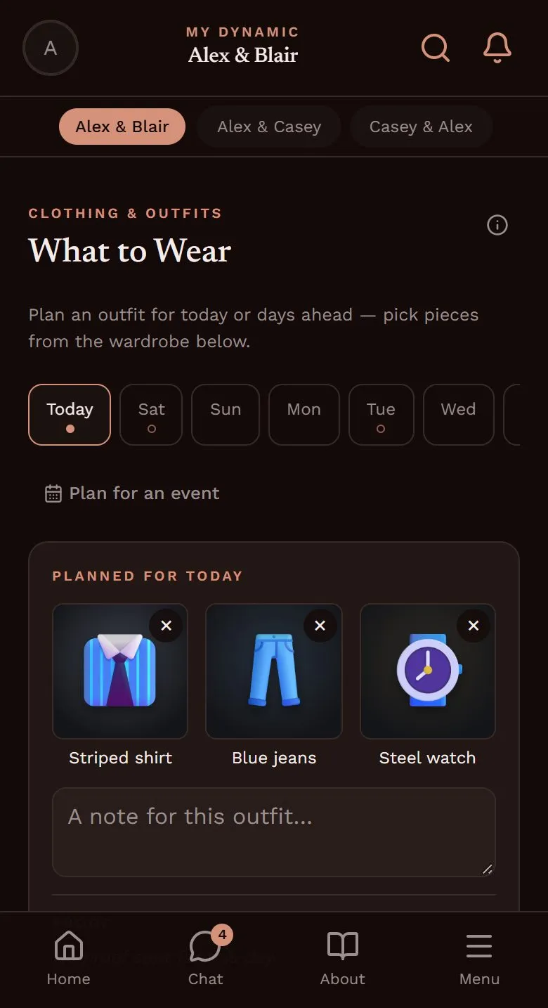 My Dynamic app: Dressed the way they like