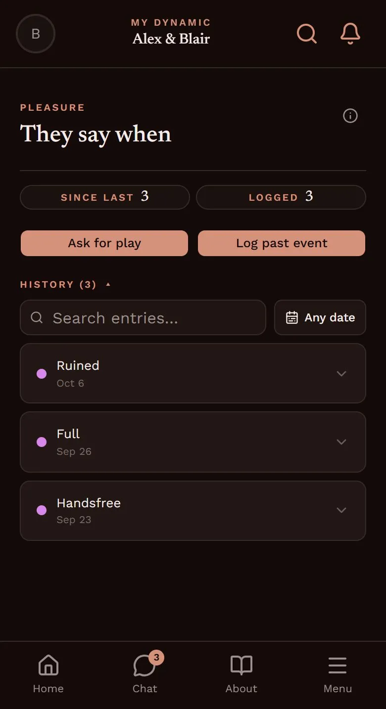 My Dynamic app: Nothing goes unrecorded