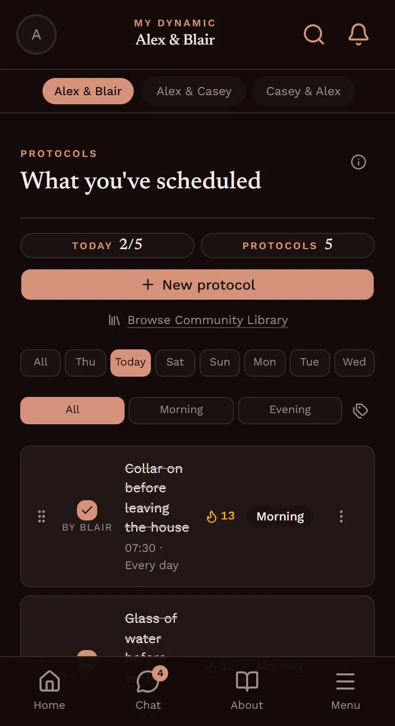 My Dynamic app: Every day, the same shape