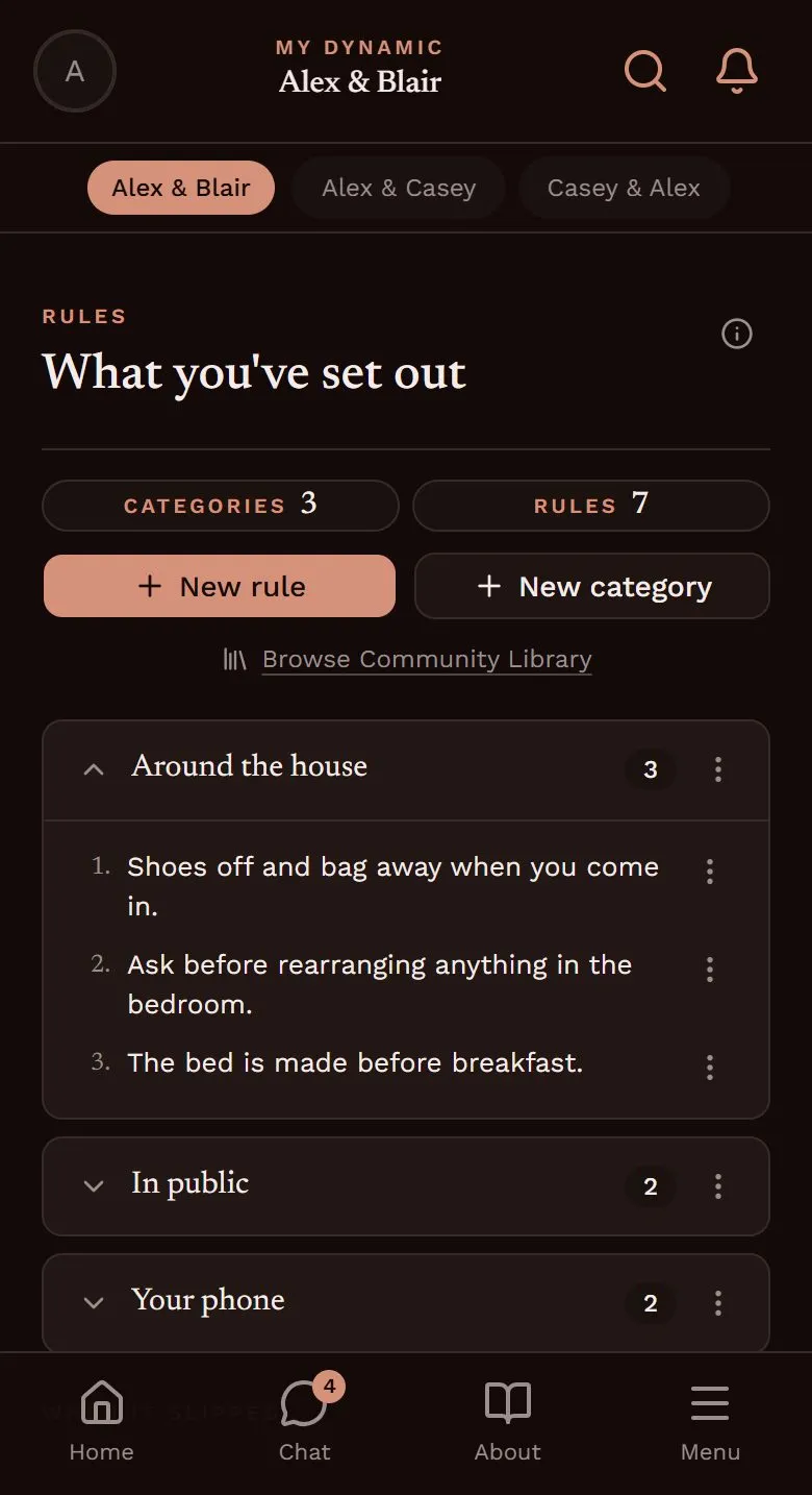 My Dynamic app: The rules you keep