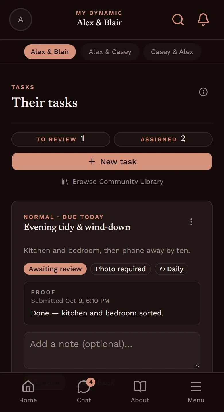My Dynamic app: Set it, do it, sign it off